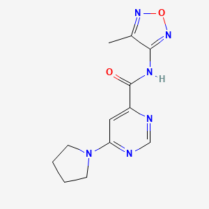 N-(4-methyl-1,2,5-oxadiazol-3-yl)-6-(pyrrolidin-1-yl)pyrimidine-4-carboxamide