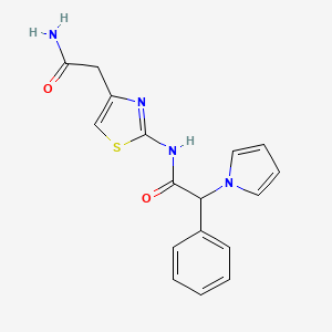N-(4-(2-amino-2-oxoethyl)thiazol-2-yl)-2-phenyl-2-(1H-pyrrol-1-yl)acetamide