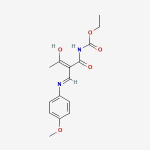 ethyl N-[(2Z)-2-{[(4-methoxyphenyl)amino]methylidene}-3-oxobutanoyl]carbamate