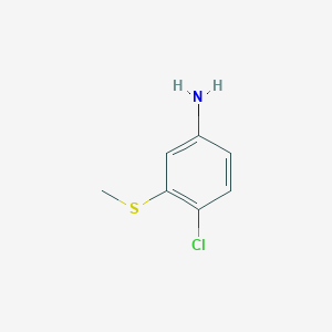 molecular formula C7H8ClNS B2603636 4-Chloro-3-(methylsulfanyl)aniline CAS No. 13442-44-9