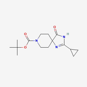 tert-Butyl 2-cyclopropyl-4-oxo-1,3,8-triazaspiro[4.5]dec-1-ene-8-carboxylate