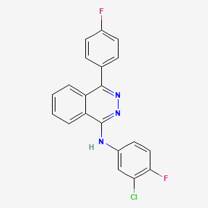 N-(3-chloro-4-fluorophenyl)-4-(4-fluorophenyl)phthalazin-1-amine