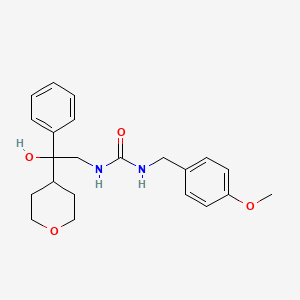 molecular formula C22H28N2O4 B2603642 1-(2-羟基-2-苯基-2-(四氢-2H-吡喃-4-基)乙基)-3-(4-甲氧基苄基)脲 CAS No. 2177365-80-7