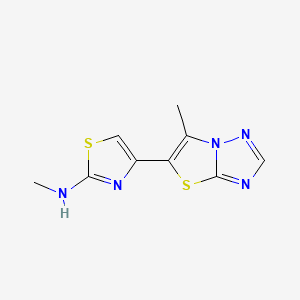 N-methyl-4-(6-methyl[1,3]thiazolo[3,2-b][1,2,4]triazol-5-yl)-1,3-thiazol-2-amine