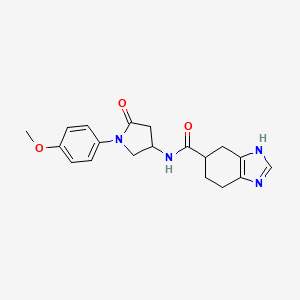 N-(1-(4-methoxyphenyl)-5-oxopyrrolidin-3-yl)-4,5,6,7-tetrahydro-1H-benzo[d]imidazole-5-carboxamide