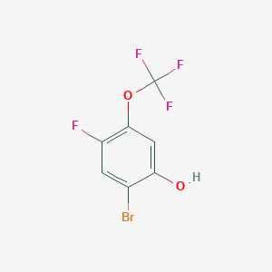 molecular formula C7H3BrF4O2 B2603660 2-Bromo-4-fluoro-5-(trifluoromethoxy)phenol CAS No. 1807165-87-2
