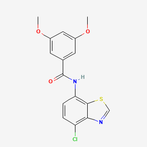 molecular formula C16H13ClN2O3S B2603662 N-(4-氯-1,3-苯并噻唑-7-基)-3,5-二甲氧基苯甲酰胺 CAS No. 941892-52-0