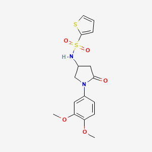 N-[1-(3,4-dimethoxyphenyl)-5-oxopyrrolidin-3-yl]thiophene-2-sulfonamide