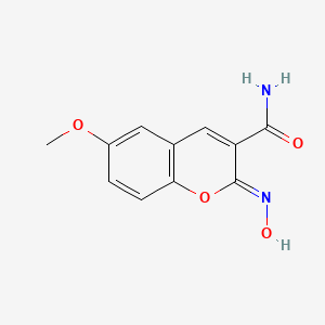 molecular formula C11H10N2O4 B2603670 (2Z)-2-(hydroxyimino)-6-methoxy-2H-chromene-3-carboxamide CAS No. 444684-24-6