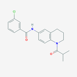 3-chloro-N-(1-isobutyryl-1,2,3,4-tetrahydroquinolin-6-yl)benzamide