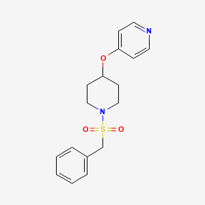 molecular formula C17H20N2O3S B2603677 4-((1-(Benzylsulfonyl)piperidin-4-yl)oxy)pyridine CAS No. 2034430-10-7