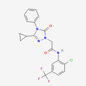 N-(2-chloro-5-(trifluoromethyl)phenyl)-2-(3-cyclopropyl-5-oxo-4-phenyl-4,5-dihydro-1H-1,2,4-triazol-1-yl)acetamide