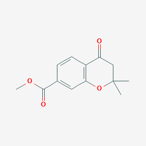 molecular formula C13H14O4 B2603690 Methyl 2,2-Dimethyl-4-oxochroman-7-carboxylate CAS No. 2089289-02-9