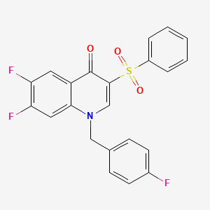 6,7-difluoro-1-(4-fluorobenzyl)-3-(phenylsulfonyl)quinolin-4(1H)-one