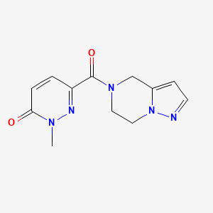 2-methyl-6-(4,5,6,7-tetrahydropyrazolo[1,5-a]pyrazine-5-carbonyl)pyridazin-3(2H)-one