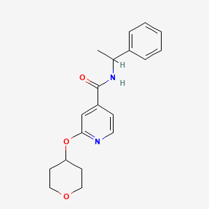 N-(1-phenylethyl)-2-((tetrahydro-2H-pyran-4-yl)oxy)isonicotinamide