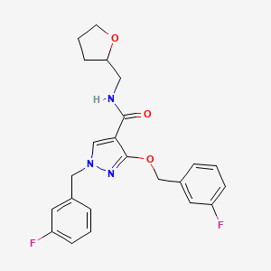 1-(3-fluorobenzyl)-3-((3-fluorobenzyl)oxy)-N-((tetrahydrofuran-2-yl)methyl)-1H-pyrazole-4-carboxamide