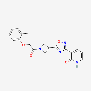 3-(5-(1-(2-(o-tolyloxy)acetyl)azetidin-3-yl)-1,2,4-oxadiazol-3-yl)pyridin-2(1H)-one