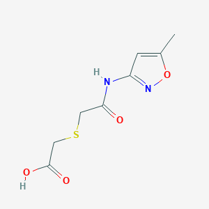 molecular formula C8H10N2O4S B2603699 ({2-[(5-Methylisoxazol-3-yl)amino]-2-oxoethyl}thio)acetic acid CAS No. 436091-57-5