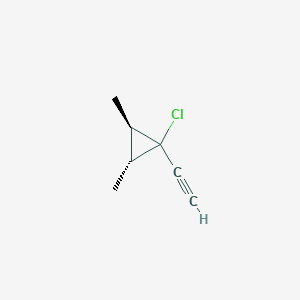 molecular formula C7H9Cl B026037 Cyclopropane, 1-chloro-1-ethynyl-2,3-dimethyl-, (1alpha,2alpha,3beta)-(9CI) CAS No. 103365-72-6