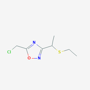 5-(Chloromethyl)-3-[1-(ethylsulfanyl)ethyl]-1,2,4-oxadiazole
