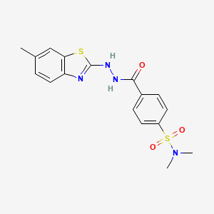 N,N-dimethyl-4-(2-(6-methylbenzo[d]thiazol-2-yl)hydrazinecarbonyl)benzenesulfonamide