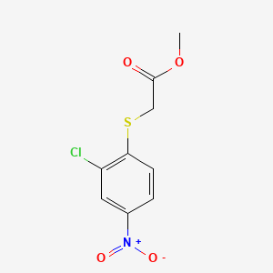 molecular formula C9H8ClNO4S B2603705 [(2-氯-4-硝基苯基)硫代]乙酸甲酯 CAS No. 139326-35-5