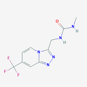 molecular formula C10H10F3N5O B2603712 1-Methyl-3-((7-(trifluoromethyl)-[1,2,4]triazolo[4,3-a]pyridin-3-yl)methyl)urea CAS No. 2034327-62-1
