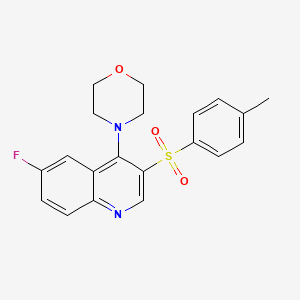 molecular formula C20H19FN2O3S B2603714 4-[6-氟-3-(4-甲基苯基)磺酰基喹啉-4-基]吗啉 CAS No. 866866-33-3