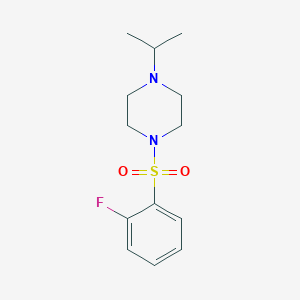molecular formula C13H19FN2O2S B2603715 1-(2-Fluorophenyl)sulfonyl-4-propan-2-ylpiperazine CAS No. 1155462-43-3