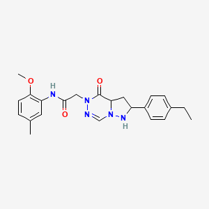 molecular formula C23H23N5O3 B2603718 2-[2-(4-乙基苯基)-4-氧代-4H,5H-吡唑并[1,5-d][1,2,4]三嗪-5-基]-N-(2-甲氧基-5-甲基苯基)乙酰胺 CAS No. 1291867-30-5