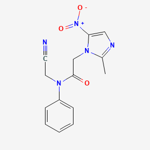 N-(cyanomethyl)-2-(2-methyl-5-nitro-1H-imidazol-1-yl)-N-phenylacetamide