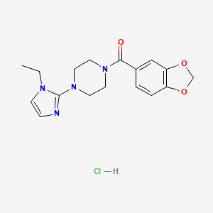 benzo[d][1,3]dioxol-5-yl(4-(1-ethyl-1H-imidazol-2-yl)piperazin-1-yl)methanone hydrochloride
