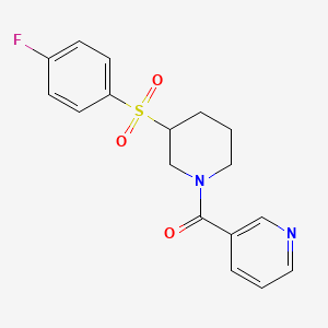 (3-((4-Fluorophenyl)sulfonyl)piperidin-1-yl)(pyridin-3-yl)methanone