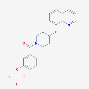(4-(Quinolin-8-yloxy)piperidin-1-yl)(3-(trifluoromethoxy)phenyl)methanone