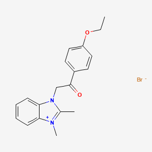 3-(2-(4-ethoxyphenyl)-2-oxoethyl)-1,2-dimethyl-1H-benzo[d]imidazol-3-ium bromide