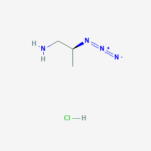 molecular formula C3H9ClN4 B2603766 (2S)-2-叠氮丙-1-胺盐酸盐 CAS No. 847259-94-3