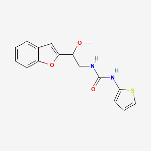 molecular formula C16H16N2O3S B2603770 1-(2-(苯并呋喃-2-基)-2-甲氧基乙基)-3-(噻吩-2-基)脲 CAS No. 2034207-44-6