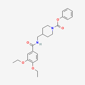 Phenyl 4-((3,4-diethoxybenzamido)methyl)piperidine-1-carboxylate