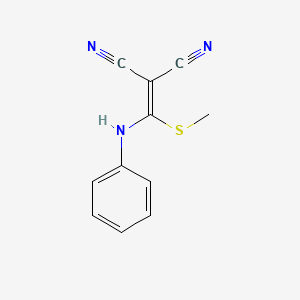 (Methylthio(phenylamino)methylene)methane-1,1-dicarbonitrile
