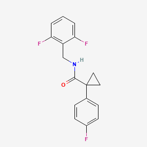 molecular formula C17H14F3NO B2603786 N-(2,6-difluorobenzyl)-1-(4-fluorophenyl)cyclopropanecarboxamide CAS No. 1091381-76-8
