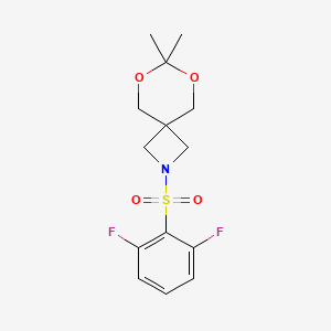 2-((2,6-Difluorophenyl)sulfonyl)-7,7-dimethyl-6,8-dioxa-2-azaspiro[3.5]nonane