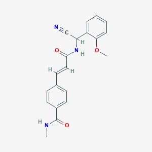 molecular formula C20H19N3O3 B2603798 4-[(E)-3-[[cyano-(2-methoxyphenyl)methyl]amino]-3-oxoprop-1-enyl]-N-methylbenzamide CAS No. 1281681-66-0