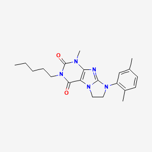 8-(2,5-dimethylphenyl)-1-methyl-3-pentyl-1H,2H,3H,4H,6H,7H,8H-imidazo[1,2-g]purine-2,4-dione