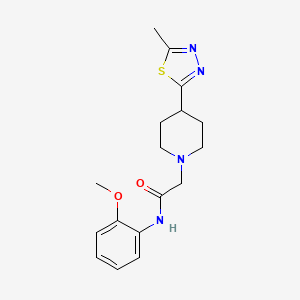 molecular formula C17H22N4O2S B2603809 N-(2-methoxyphenyl)-2-(4-(5-methyl-1,3,4-thiadiazol-2-yl)piperidin-1-yl)acetamide CAS No. 1327218-30-3