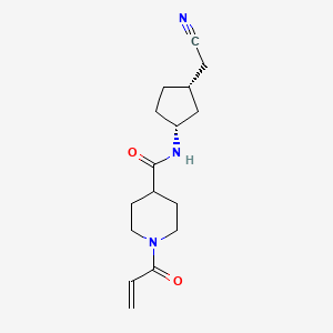 rac-N-[(1R,3S)-3-(cyanomethyl)cyclopentyl]-1-(prop-2-enoyl)piperidine-4-carboxamide