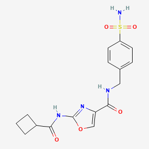 2-(cyclobutanecarboxamido)-N-(4-sulfamoylbenzyl)oxazole-4-carboxamide