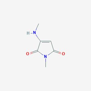 molecular formula C6H8N2O2 B2603821 1-methyl-3-(methylamino)-1H-pyrrole-2,5-dione CAS No. 457959-68-1