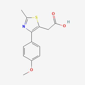 molecular formula C13H13NO3S B2603829 [4-(4-甲氧基苯基)-2-甲基噻唑-5-基]-乙酸 CAS No. 553629-28-0