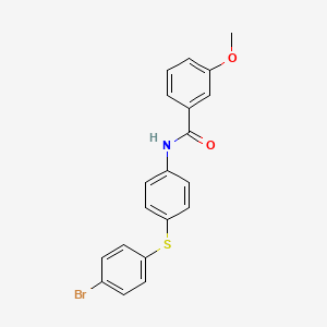 molecular formula C20H16BrNO2S B2603850 N-{4-[(4-bromophenyl)sulfanyl]phenyl}-3-methoxybenzenecarboxamide CAS No. 339031-24-2